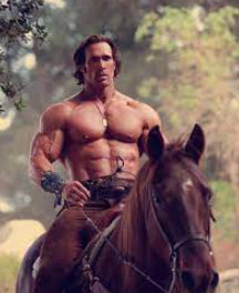 Mike O'Hearn en un caballo